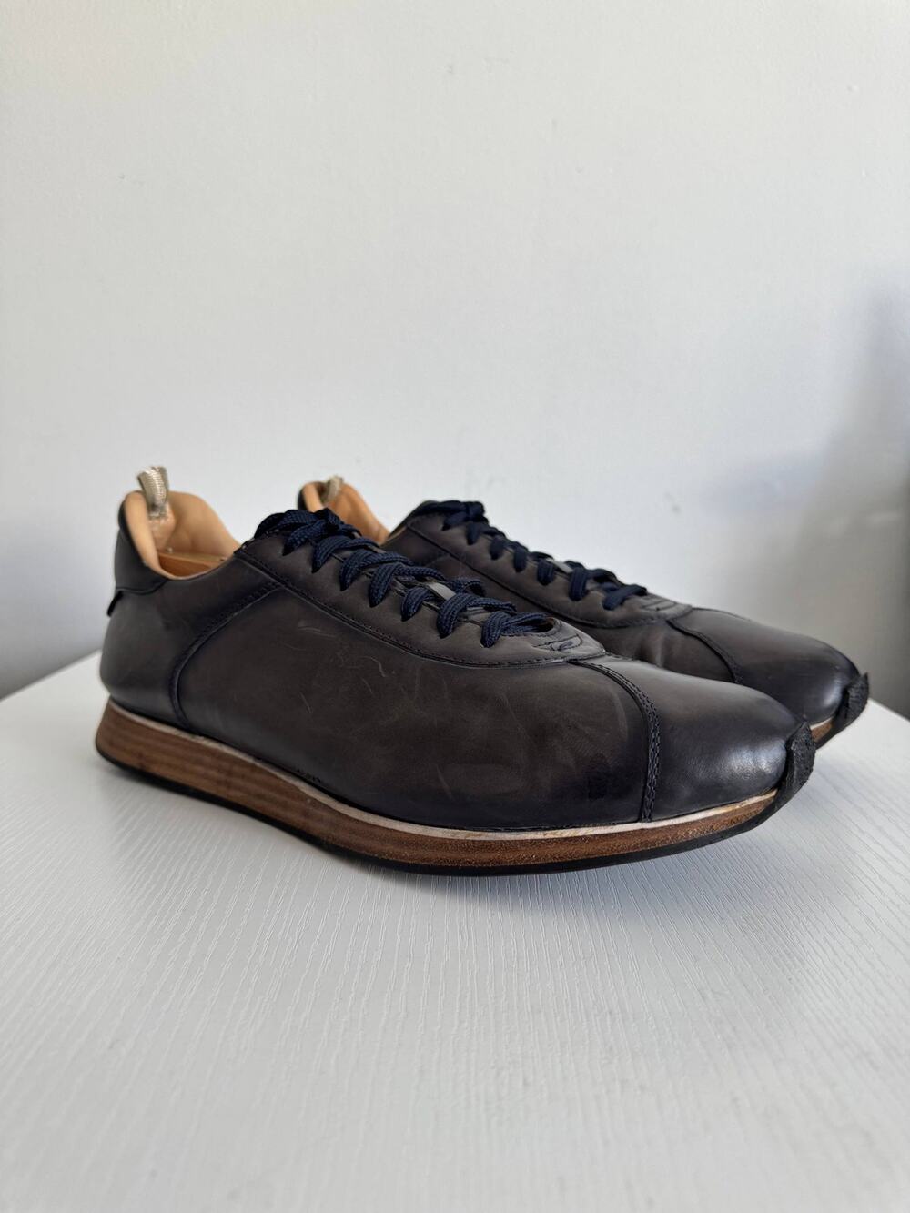 Officine Creative Keino Polished Leather Sneakers